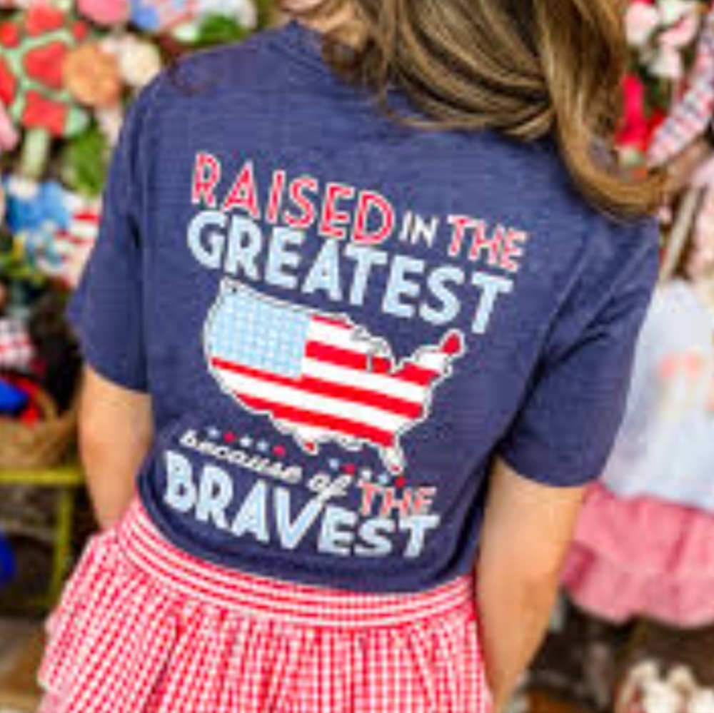 THINGS SHE LOVES Patriotic USA Bravest Greatest T-Shirt